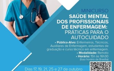 Minicurso gratuito sobre “Saúde Mental de Profissionais de Enfermagem” está com inscrições abertas